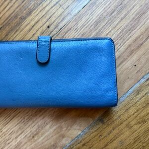 Coach Blue Leather Wallet